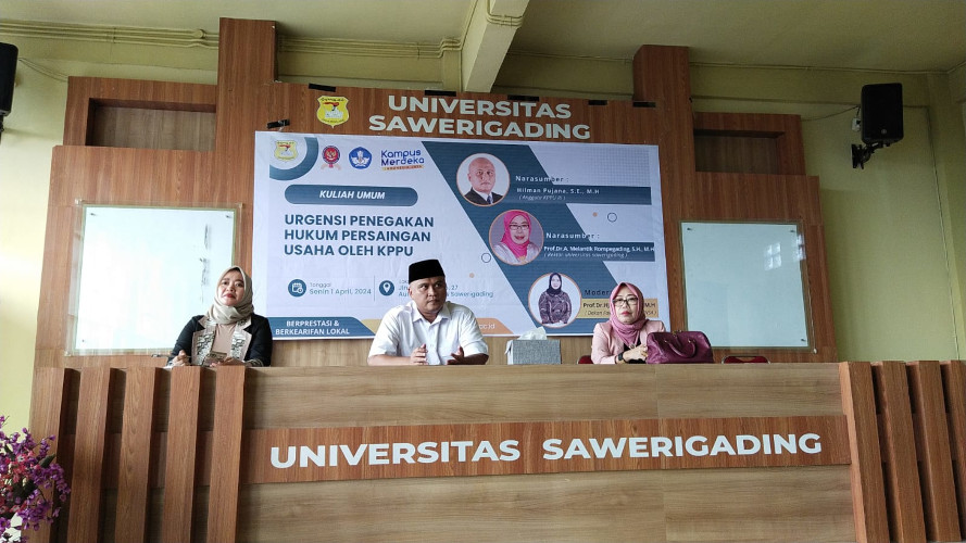 Fakultas Hukum Universitas Sawerigading Makassar Gandeng KPPU Dalam Kuliah Umum “Urgensi Hukum Persaingan Usaha oleh KPPU